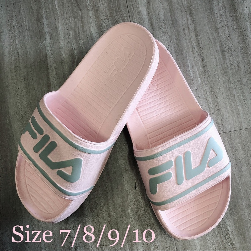 Fila Women’s Light Pink Logo Sleek Slide